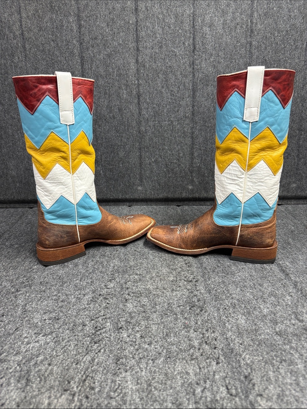 Macie Bean Multi-Color Chevron Western Boots - Picture 6 of 10
